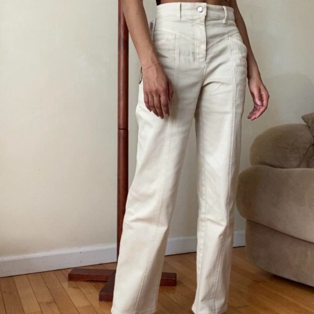 WILFRED FREE (Aritzia) 0 Birch Archer Pant HR Cotton Stretch